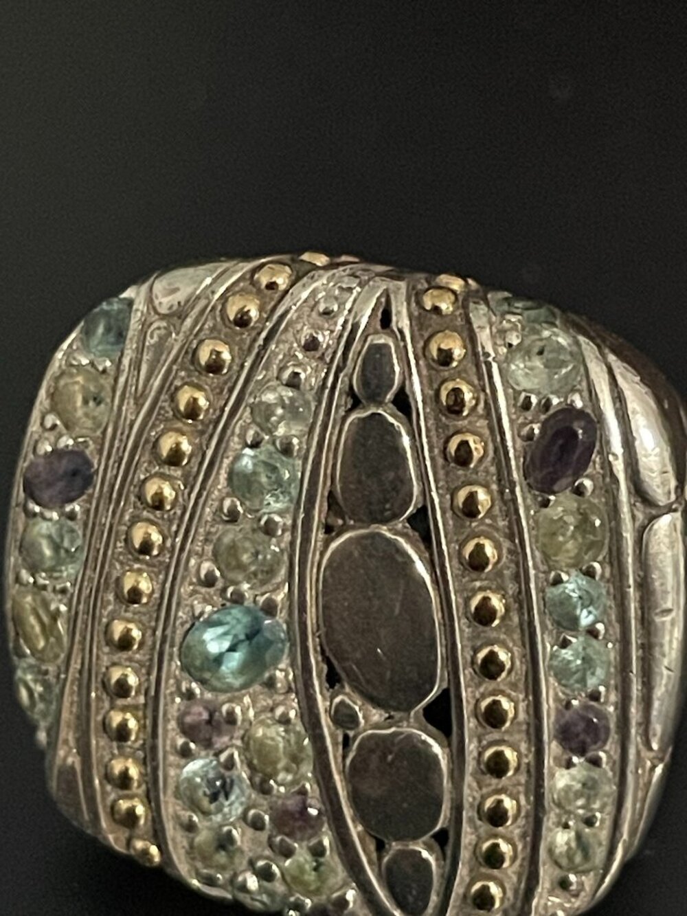 JOHN HARDY BLUE TOPAZ RING